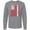 AC-Heather Grey, variant on Inktastic Cheer Dad Distressed Red Flag Design Long Sleeve T-Shirt