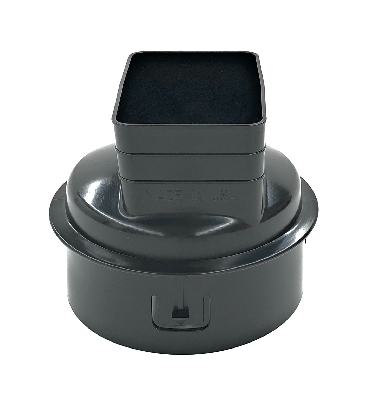 Plastic Universal Downspout to Drain Tile Adapter (3x46, BLACK