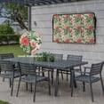 thumbnail image 6 of Outdoor TV Cover 68x42x4.5in, Retro Watercolor Flower Leaf Weatherproof TV Screen Protector with Zipper, Tropical Red Pink Green Plant Outside Television Cover Fits Up to 70-75", 6 of 9