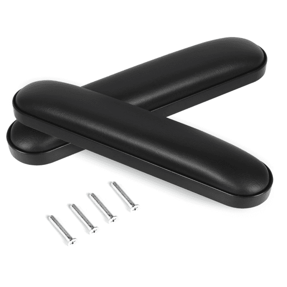 Lumi 2pcs Wheelchair Armrest Pads - Premium Black Memory Foam Cushions Universal Fit for Drive/Invacare/Medline Wheelchair Parts