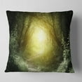 thumbnail image 2 of Designart Way in Deep Forest - Landscape Photography Throw Pillow - 16x16, 2 of 5