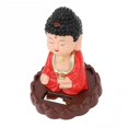thumbnail image 3 of Nodding Buddha Statue Solar Powered Figurine for Luck Wealth Gift Energy Saving Red, 3 of 5