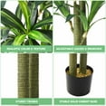 thumbnail image 3 of Artificial Dracaena Tree/Yucca Tree for Home Decor, Faux House Plants Evergreen Plants Potted in Plant Pot and Soil, Tropical Floor Houseplant for Outdoor Indoor Office Decoration Housewarming, 3 of 9