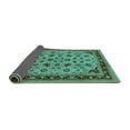 thumbnail image 2 of Ahgly Company Indoor Square Oriental Turquoise Blue Traditional Area Rugs, 5' Square, 2 of 4