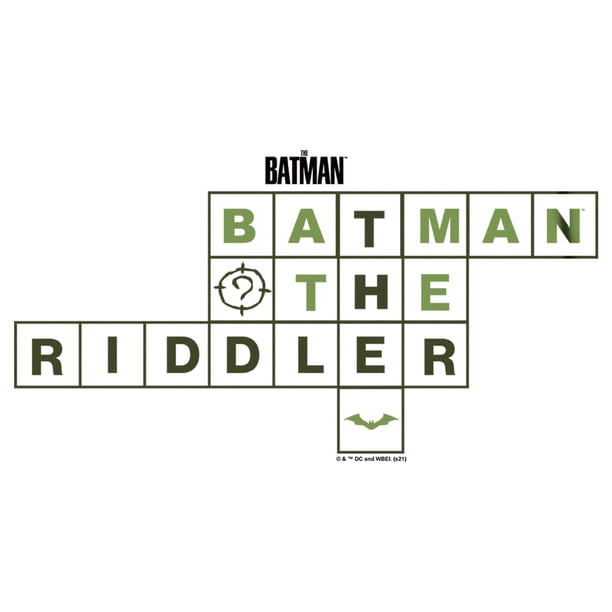 Men's The Batman Riddler Crossword Puzzle Graphic Tee White Medium -  Walmart.com