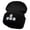 Black, variant on Gamer WASD Embroidered 12 Inch Long Knitted Beanie - Dk Grey OSFM