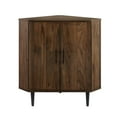 thumbnail image 3 of Walker Edison Contemporary Corner Accent Cabinet with 2 Doors, Dark Walnut, 3 of 11
