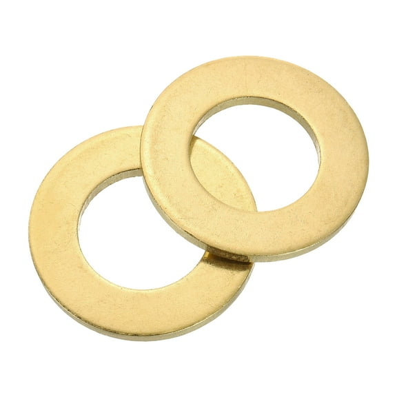 Uxcell M20 Flat Washer, 6 PackBrass Ring Washers 36mm OD 2mm Thick Sealing Gasket Ring