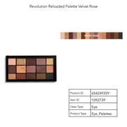 Revolution Reloaded Palette, Highly Pigmented, Velvet Rose, 15-Shade Palette