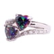 thumbnail image 3 of Anillo de piedra preciosa blanca y arcoíris con corte de corazón para mujer, joyería para amantes de la moda Wmkox8yii  fajkfhkj1400, 3 of 9
