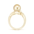 thumbnail image 2 of ANGARA Golden South Sea Cultured Pearl and Diamond Loop Ring in 14K Yellow Gold for Women | June Birthstone, Birthday, Anniversary, Jewelry Gift for Women | Pearl Ring, 2 of 8