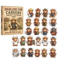 thumbnail image 4 of Highland Cow Advent Calendar, Christmas Countdown Calendar, 24PCS Working Cow Collectible Surprise for Adult, Sturdy Reusable Gift Box for Desk Shelf, 4 of 8