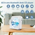 thumbnail image 4 of CD Player Portable Bluetooth CD Player with HiFi Sound Speaker,Remote Control,Dust Cover,LED Display,FM Radio,USB/AUX, 4 of 5