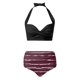 thumbnail image 3 of Gibobby Conjunto de Bikini Bikini de cintura alta para mujer, bañador Sexy de realce de dos piezas, traje de baño Vintage de dos piezas, conjunto de Biki(Vino,G), 3 of 4