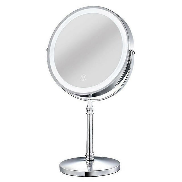 10X LED Mirror Rechargeable Make Up Mirror with 3 Colors, Brightness Adjustable Magnification Cosmet