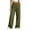 Army Green, variant on Girls Elastic Waist Wide Leg Sweat Pants, Solid Vertical Seam Baggy Loose Kids Casual Jogger Trousers for Back to School Autumn Winter Daily Campus Wear(Army Green,7-8 Years)