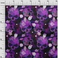 thumbnail image 3 of oneOone Velvet Purple Fabric Skull Sewing Craft Projects Fabric Prints By Yard 58 Inch Wide, 3 of 5