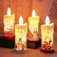 thumbnail image 3 of pitrice Christmas LED Candle Light Bright Flickering Bulb Battery Operated Realistic Flames Fake Candle Type 2, 3 of 8