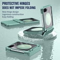 thumbnail image 3 of Allytechgroup for Samsung Galaxy Z Flip 5 Case with Screen Protector, Shockproof Solid Color Hinge Protection Bumper Rugged Case Cover for Women Men, Green, 3 of 7