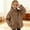 Coffee, variant on Girls Boys Sherpa Jacket Fuzzy Winter Coats (Red 9-10 Years)