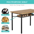 thumbnail image 4 of Kitchen Table and Chairs for 4, 5Pcs Dining Table Set with Storage Rack, Rustic Dining Room Table Set Metal and Wood Rectangular Dining Table for Breakfast Nook, Kitchen, Rustic Brown, 4 of 8