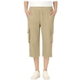thumbnail image 1 of DXOUPM Girls Pants Summer Casual Loose Straight Trousers with Adjustable Drawstring Hem, 1 of 3
