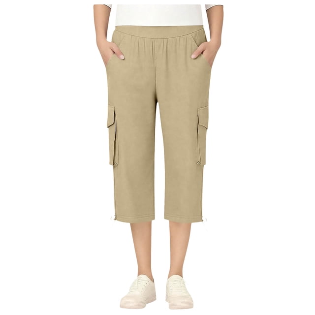 DXOUPM Girls Pants Summer Casual Loose Straight Trousers with Adjustable Drawstring Hem