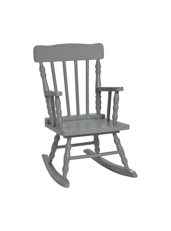 Gift Mark Traditional Kids Spindle Rocking Chair - Gray