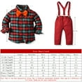thumbnail image 3 of BULLPIANO Baby Boy Suit OutfitsTuxedo Long Sleeve Gentleman Shirt with Bowtie Suspender Pants Kids Wedding Suits for Boys, 3 of 8