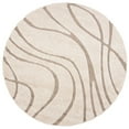 thumbnail image 2 of SAFAVIEH Florida Tamzen Abstract Shag Area Rug, Cream/Beige, 11' x 11' Round, 2 of 4