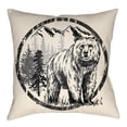 thumbnail image 3 of Artistic Weavers Lodge Cabin Bear Throw Pillow, 3 of 7