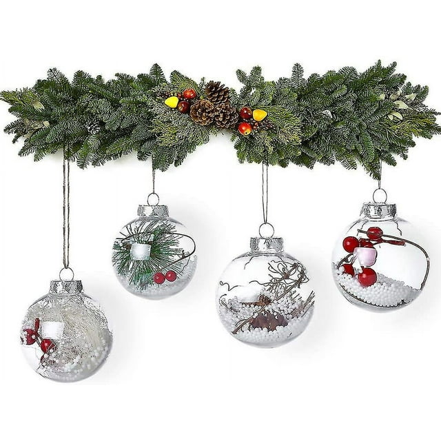 5 piezas bola de cristal rellenable JanHm adorno colgante Navidad 60 mm