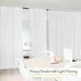 thumbnail image 5 of Bcylexb Sheer Curtains for Outdoor, 78"x90" Large Breathable Rod Pocket Light Filtering Curtain Panels for Patio Gazebo Pergola Porch Deck, 5 of 7
