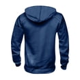 thumbnail image 4 of Men's Hooded Solid Color Sweater, European American Youth Sport Style Multi Pocket Patch Leather Sweater Jacket for Street Fashion and Outdoor Wear,Royal Blue,2XL, 4 of 4