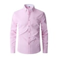 thumbnail image 2 of Dpytoraw Men's Casual Long Sleeve Shirt With Pocket Stylish Everyday Wear Lightweight And Comfortable Option For Any Occasion Men’s Slim Fit Shirts, 2 of 5