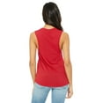 thumbnail image 2 of Bella Canvas Womens Flowy Scoop Blended Muscle Tank, L, Red, 2 of 3