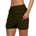 thumbnail image 2 of KONDYS Tennis Skirts For Women Short Athletic Drawstring Skorts Built In Shorts With Pockets Sports Skirt Beautiful Casual Women's Skirt, 2 of 6