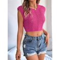 thumbnail image 4 of Women'S Summer Knit Sweater Vest Cap Sleeve Casual Trendy Crew Neck Ribbed Pullover Tank Tops, 4 of 9