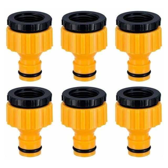 6 piezas de conectores de manguera de 1/2 pulgada, conectores rápidos estándar de plástico