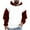 Red, variant on Men's Hoodies Pullover Long Sleeve Hooded Colour Block Knitted Sweatshirt Top Casual Black M