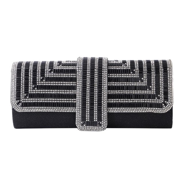 Shisuyan Women Formal Evening Bag Pu Rhinestone Banquet 1Pack 9.8X4.7X2.4In