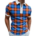 thumbnail image 1 of RKSTN Mens Shirts Short Sleeve Colorblock Stitching Lapel Button Up Short Sleeve Shirts Hawaiian Shirts for Men, 1 of 7
