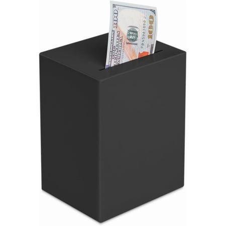 Unbreakable Piggy Bank for Adults, Must Break to Open Disposable Money Bank, Forced Savings Box with Sturdy Design, Cash Saving Container for Adults, Black