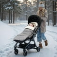 thumbnail image 6 of Momcozy Stroller Footmuff Universal | Easily Attaches to Most Strollers | Ultra-Plush,Weather-Proof | Deluxe Warm Stroller Bunting Bag | Extendable Stroller Cover for Winter | Adjustable Buckle,Gray, 6 of 6
