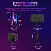 27-inch Dual-Mode 4K Gaming Monitor,3840×2160@160Hz & 1920×1080@320Hz,HDR400,12 Scenario Modes,Game Assist,Dynamic OD,RGB Gaming Lighting,2*HDMI 2.1,2*DP 1.4,1*Audio
