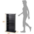 thumbnail image 7 of Bilot Multimedia Storage Cabinet Rack Book Shelf Organizer Stand Audio Media Tower, 36" X 19" X 7" Black, 7 of 7