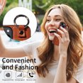 thumbnail image 5 of iPhone 14 Case ,Card Slots Leather Wrist Strap Phone Cover for iPhone 14, 5 of 5