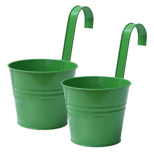 Jaspee Garden Home Decoration Hanging Tin Flower Bucket Planter Pot
