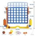 thumbnail image 4 of KORIMEFA Jumbo 4-to-Score Giant Game Set 4 in a Row Connect Game Perfect for Kids Adults Outdoor Holiday Party Family yard Game, Orange, 4 of 8