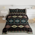 thumbnail image 2 of Homewish Boho Aztec Print Full Size Comforter Sets,Retro Bohemian Geometric Bedding Comforter Set,Brown Cyan Bedding Sets For Adult,Ultra Soft Home Decor Reversible,3 Pieces, 2 of 8
